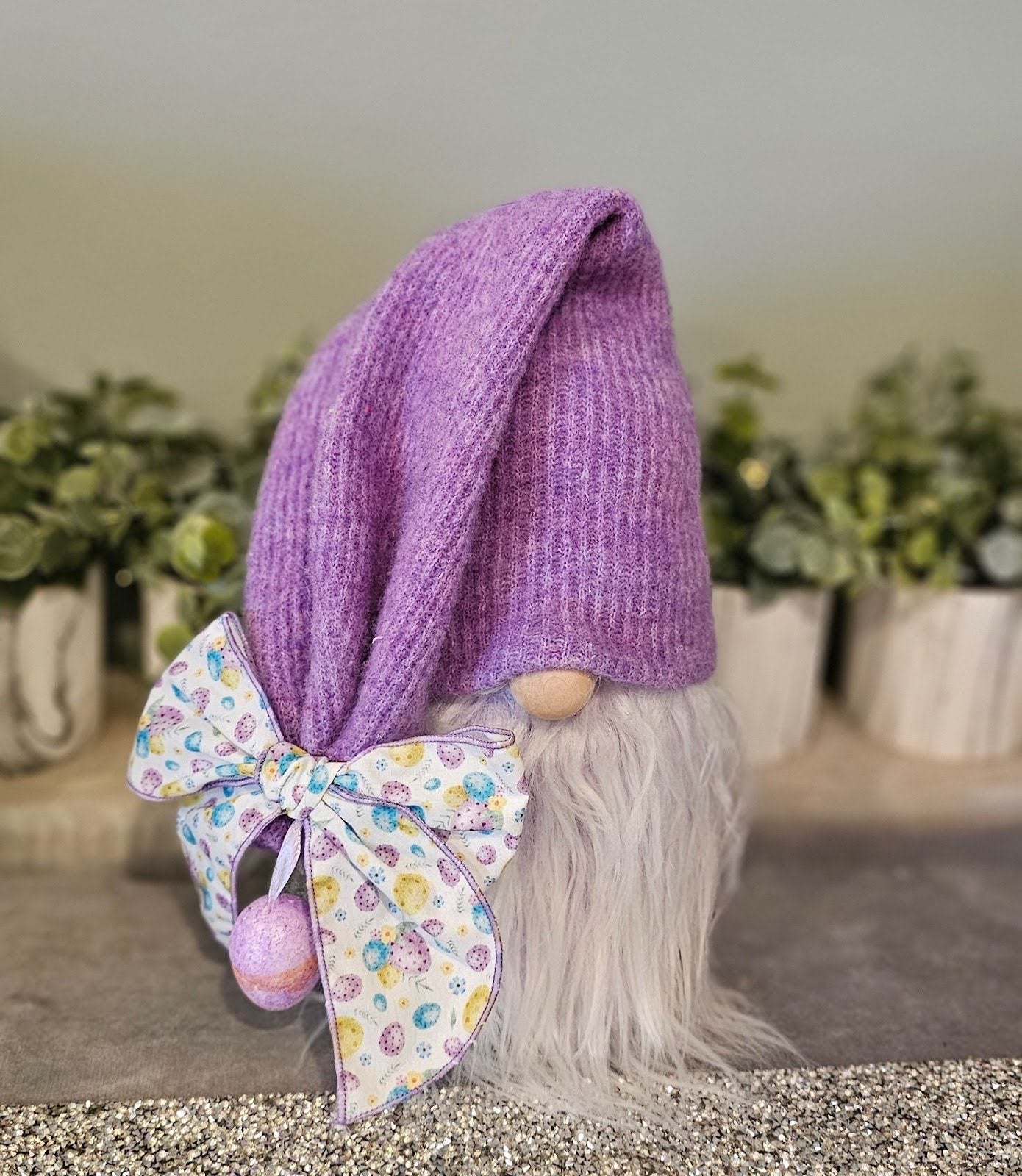 Purple Easter Gnome
