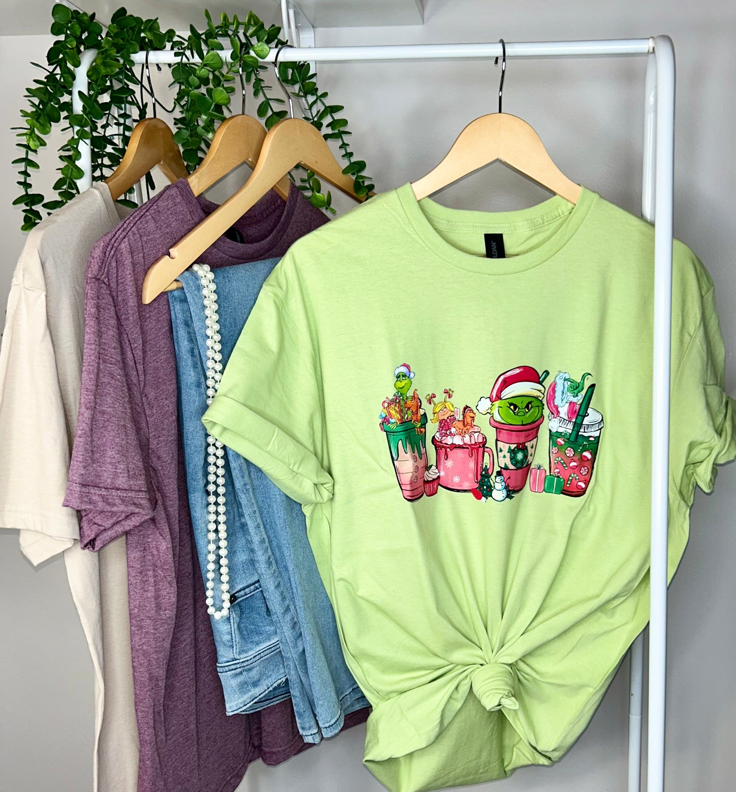 Green and Pink Coffee T-Shirt
