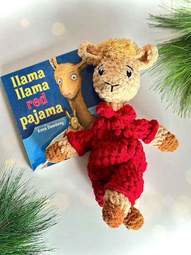 Llama Red PJ Book Gift Set